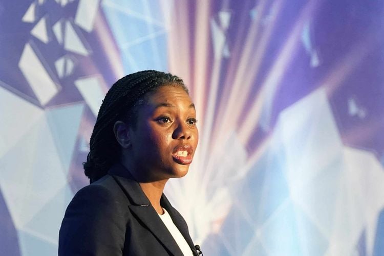 Business and Trade Secretary Kemi Badenoch delivers a keynote speech during the CityUK International Conference at St Paul's, London. Picture date: Thursday April 18, 2024.