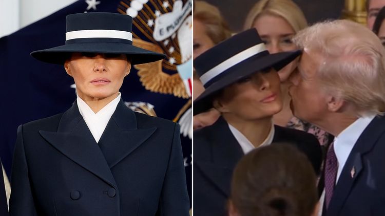 People think they've figured out why Melania chose to wear a rimmed hat