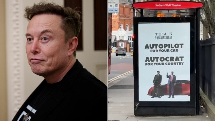 New anti-Elon Musk adverts appear in London