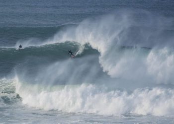 Surfers flock to Newquay in Cornwall to rise the legendary ‘Cribbar’ wave. See SWNS story SWCRIBBAR: The biggest waves in the world are heading to the south west tomorrow with surfers expected to brave the mighty Cribbar wave. Not for the faint-hearted, the Cribbar only appears a few times each year and is popular with professional surfers. Tomorrow it is set to hit Newquay. Ben Skinner, a professional surfer who has ridden the wave many times, said: "The Cribbar doesn't happen that often. You need the right winds, swell and tide.