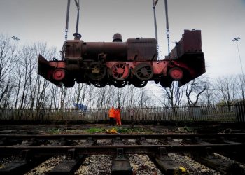 VOLUNTEERS celebrated a moment which had been years in the making as an historic locomotive finished the last leg of its journey from a sugar mill in Trinidad to its permanent home at the world’s oldest working railway. See Ross Parry Story RPYRAILWAY;  Although the rare Picton model has been in the care of Middleton Railway Trust for more than a decade, it has been awaiting much needed conservation work and a proper shelter in which it can be preserved. The team at Middleton Railway record the moment that Picton is lowered on to its new piece of track. Picture: Simon Hulme. Crucial support from the Heritage Lottery Fund was secured back in 2013 in the shape of a £70,650 grant to buy and conserve two locomotives in the David Monckton collection.