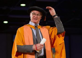 Leicester City's manager Claudio Ranieri being made a Doctor of Arts at  De Montfort University Leicester on Wednesday 25 January 2017.
The Premier League winning manager receives an honorary degree from De Montfort University Leicester during  January graduation ceremonies in front of an audience of hundreds of fellow graduate  See NTI story NTIRANIERE; Leicester City manager Claudio Ranieri bags himself another title - Doctor of Arts - at a university degree ceremony.