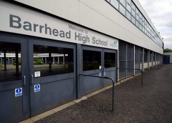 FILE PICTURE -  Barrhead High School in Glasgow.  An investigation is underway after a sick hoaxer threatened to blow up a Scottish high school -- just hours after the terror attack in Manchester. See CENTREPRESS story CPTHREAT.  Parents, pupils and staff were left sickened by the bomb hoax early on Tuesday morning.  Youngsters remained in their classes at Barrhead High School, East Renfrewshire, as police officers carried out a two-hour search.  The hoax threat came only hours after a devastating attack at the end of an Ariana Grande concert in Manchester which claimed the lives of at least 22 people, including children.