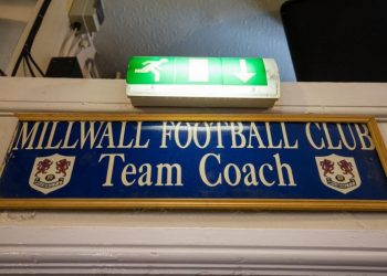 The Millwall sign that hangs in the Three Lions pub in Bedminster, Bristol, which the landlord is going to give to hero London Terror attack victim Roy Larner. June 8 2017. See SWNS story SWFLAG; Football fans who stole a Millwall plaque from a team bus 20 years ago and have held it to ransom ever since are finally giving it back - to London terror hero Roy Larner. The large sign was nicked from a Millwall players' coach in the 1990s when cheeky Bristol City fans and grabbed it. off the front. They then installed it as a trophy above the bar of the City fans' boozer The Three Lions.