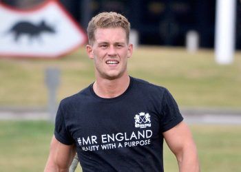 Jack Eyers during boot camp at the Mr England competition in Birmingham.  A male model has become the first amputee to be crowned Mr England - and hopes to go on to be Mr World. See SWNS story SWMODEL.  Jack Eyers, 28, won over the judges at the final of the pageant and made history.  He accepted the crown at an awards do after he triumphed over 24 other finalists.  Two years ago the handsome personal trained became the first disabled person to take to the catwalk at New York Fashion Week.  Jack had his leg amputated aged 16 as he was born with degenerative condition Proximal Femoral Focal Deficiency (PFFD) which causes a deformed hip and a shortened leg.