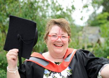 Taxi driver Ann Roberts.  Studying for a degree has quite literally been a journey for Ann Roberts as she hit the books while working as a taxi driver.  See NTI story NTITAXI.  The 61-year-old would pull night shifts on the road and then arrive at Staffordshire University for 9am lectures. And she even managed to do some of her studying in the cab.  Now all the hard work has paid off as Ann, from Hilderstone, has graduated with a 2:2 honours degree in modern history.