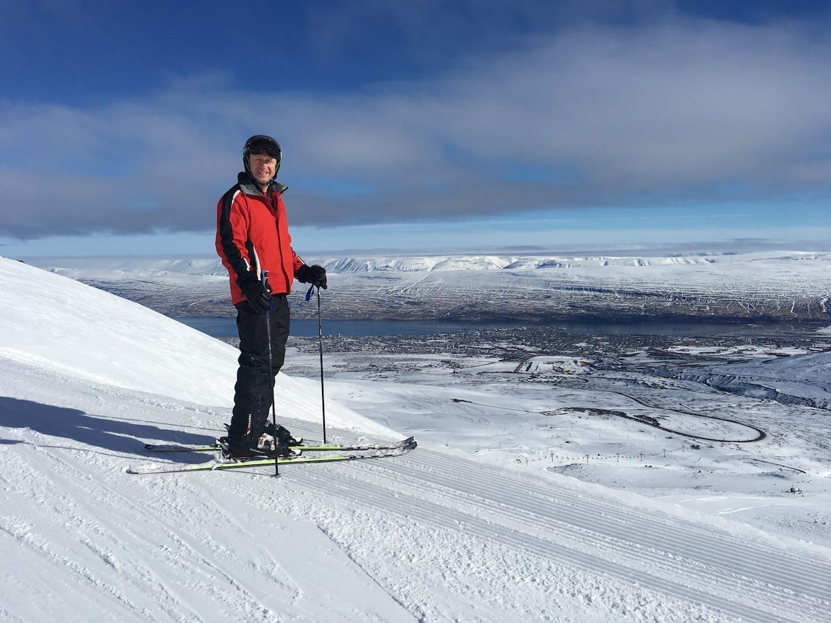 Skiing in Northern Iceland