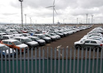 Imported cars are parked in a storage area at Sheerness port, Sheerness, Britain, October 24, 2017. REUTERS/Peter Nicholls