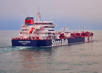 Undated handout photo issued by Stena Bulk of the British oil tanker Stena Impero which is believed to have been captured in Iranian waters whilst en route to Saudi Arabia. Owner Stena Bulk has confirmed that at approximately 1600 BST the tanker was approached by unidentified small crafts and a helicopter whilst in international waters in the Strait of Hormuz and they are unable to contact the vessel which is now heading north towards Iran.