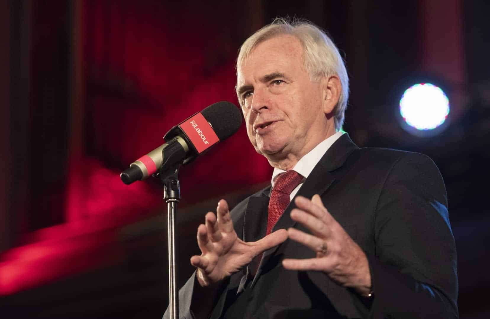 John McDonnell calls out banks and hedge funds ‘financing climate change’