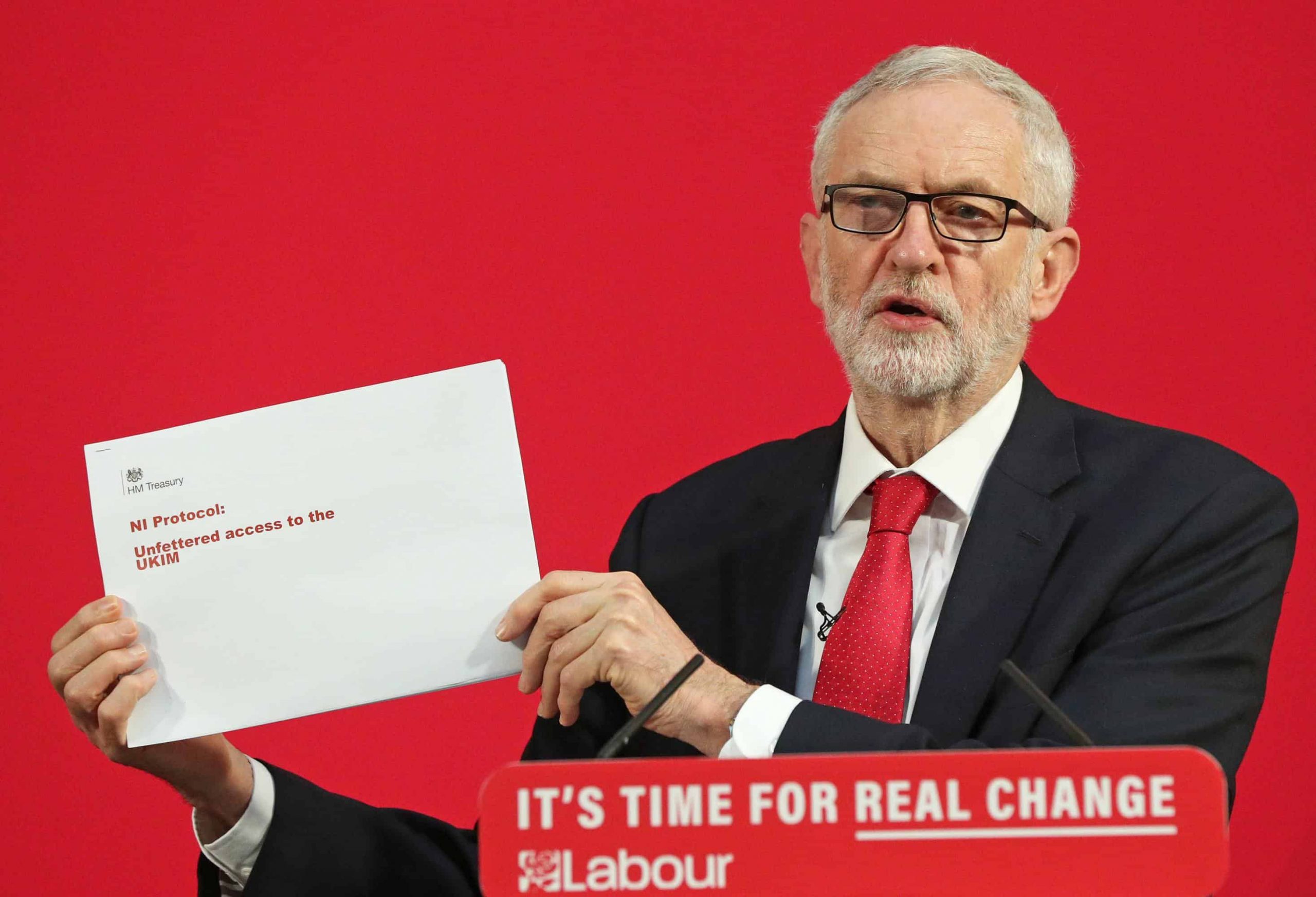 Jeremy Corbyn: leaked report reveals PM misled public about customs checks in his Brexit deal