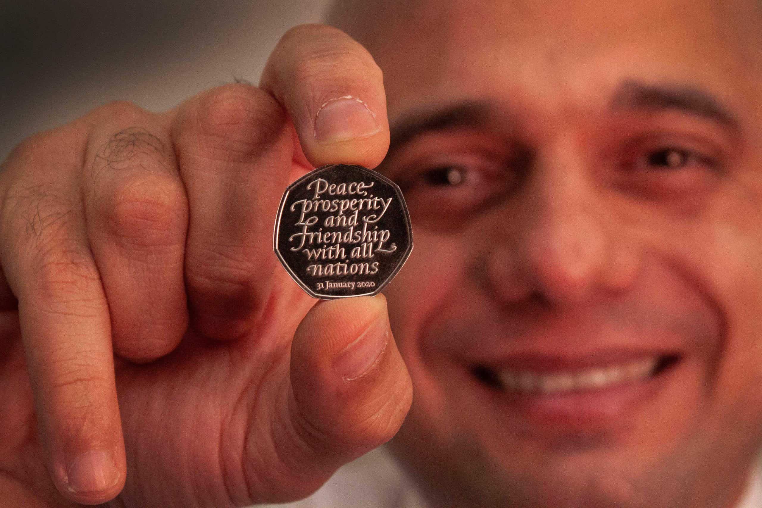 Chancellor unveils new commemorative Brexit 50 pence coin