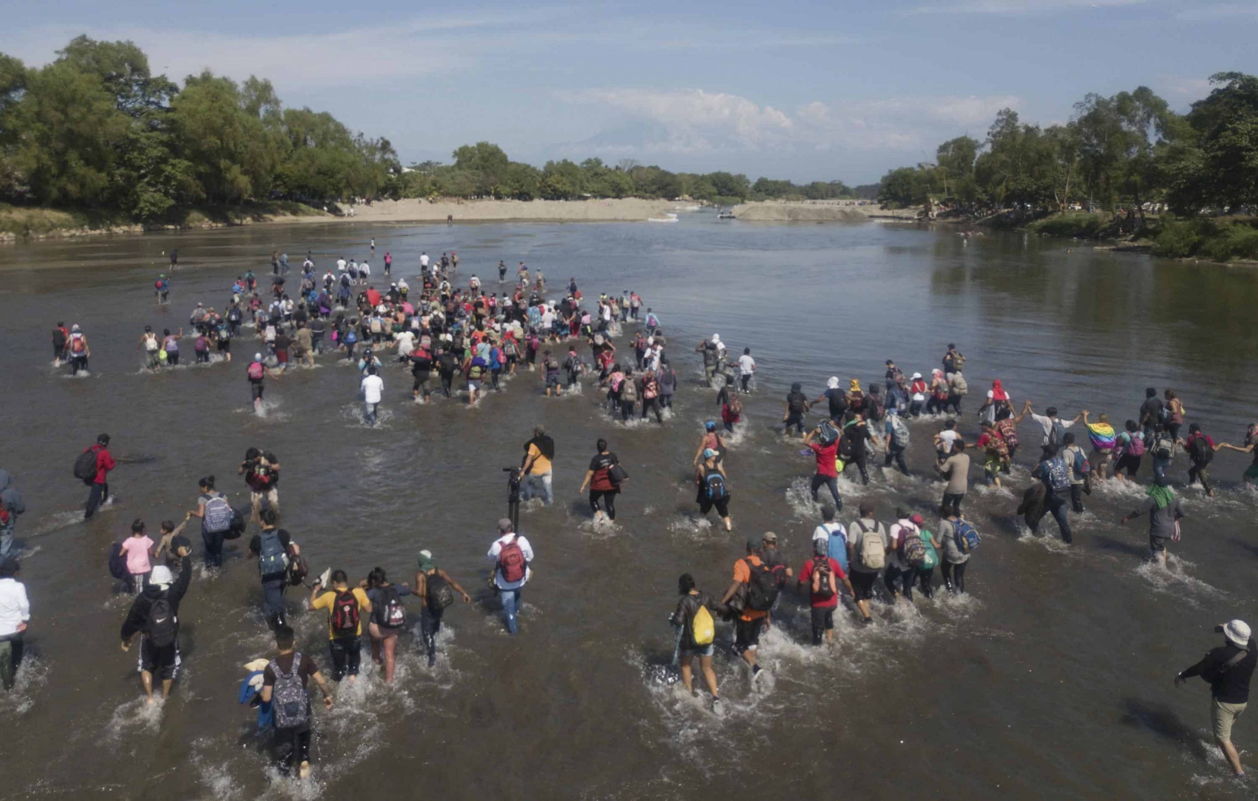 Central American migrants stranded on Mexican border