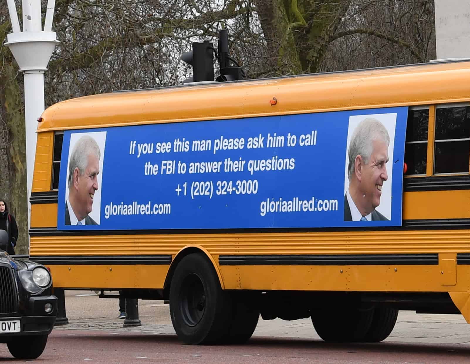 Lawyer for Epstein victims uses bus to urge Duke of York to answer FBI questions