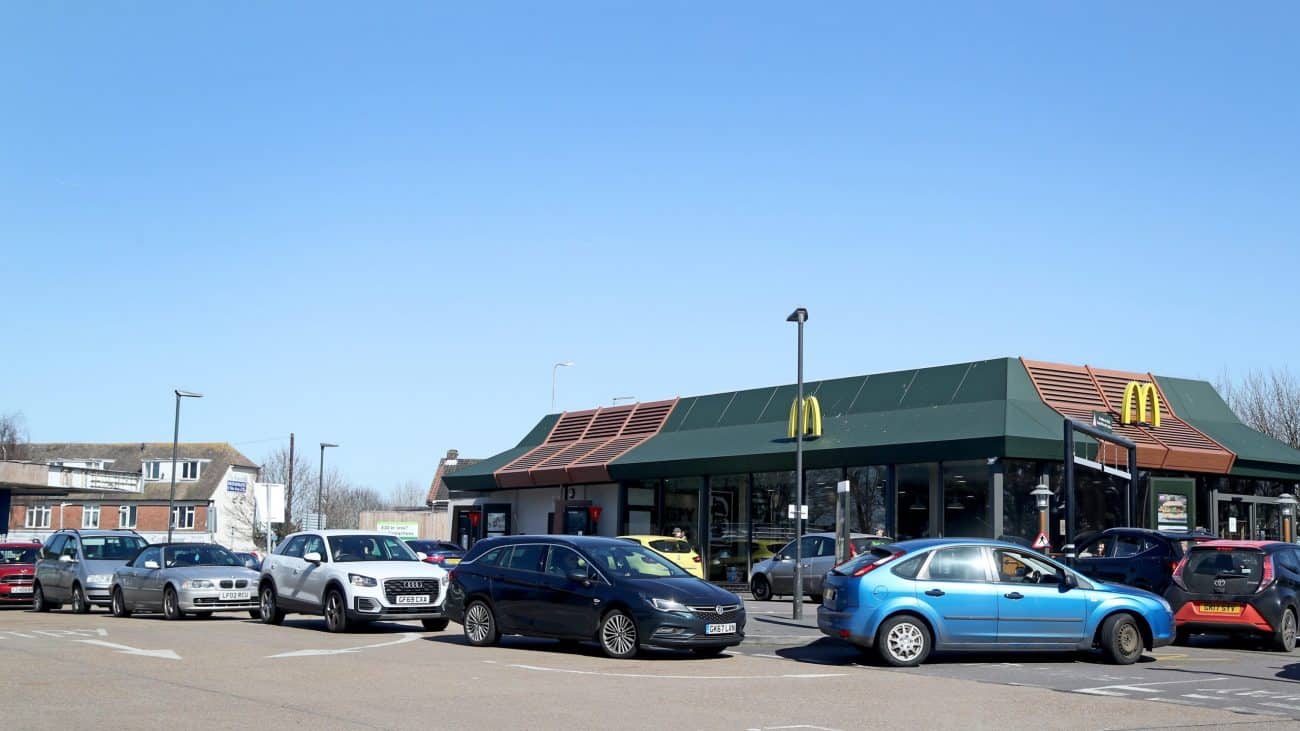 McDonald’s customers queuing around the block as restaurants close