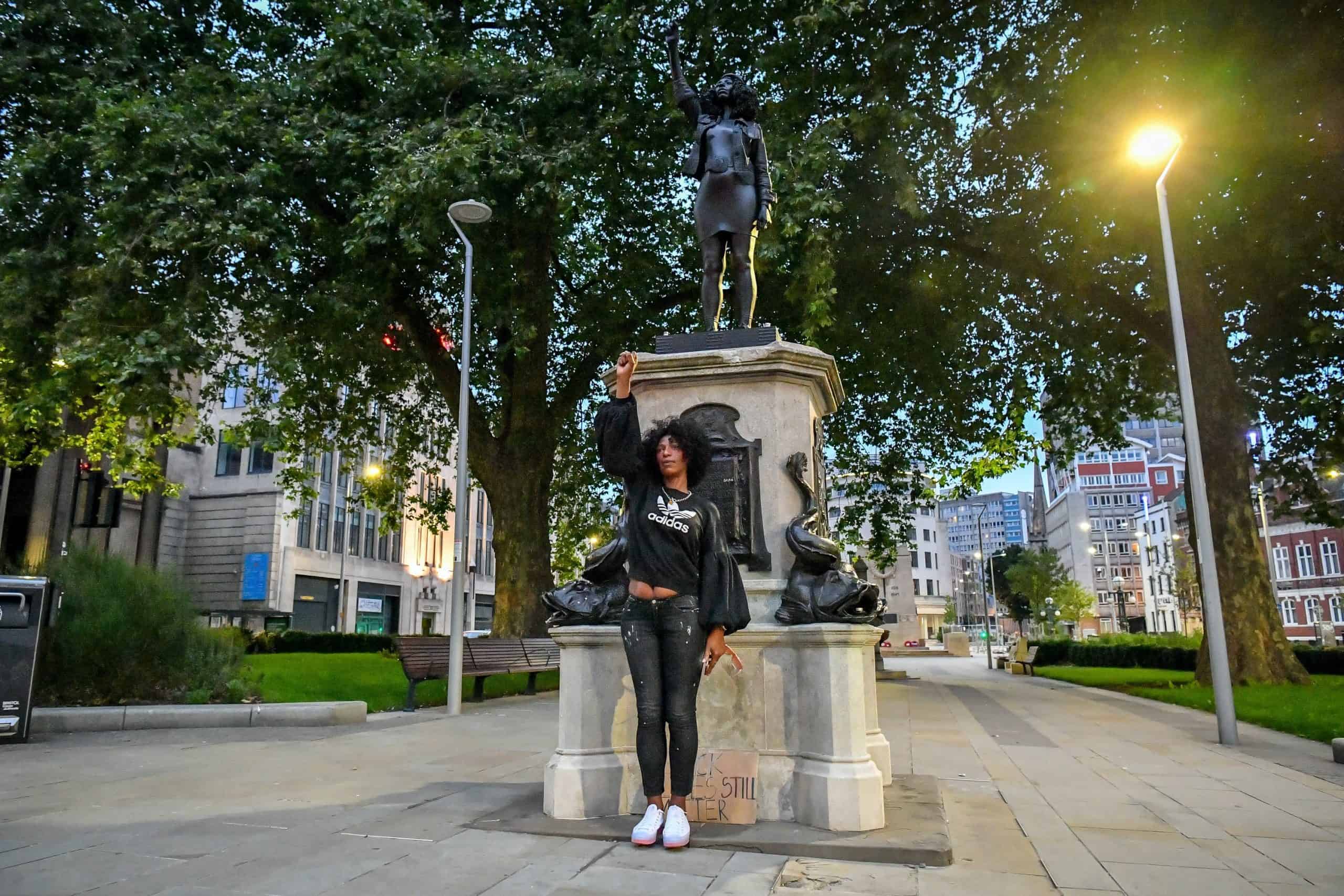 Edward Colston statue replaced by sculpture of black protester