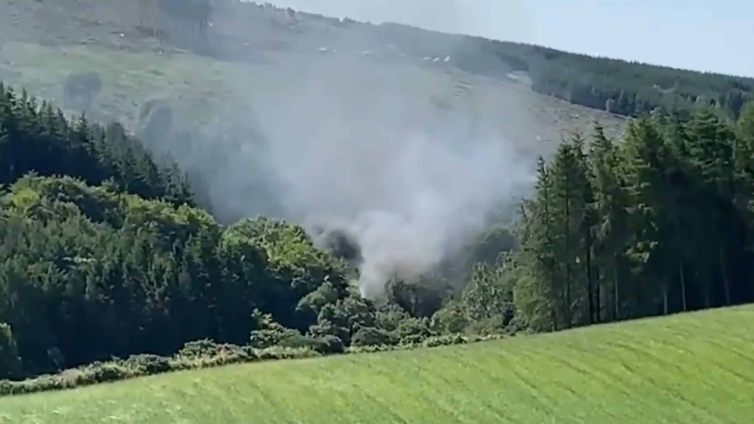 Smoke seen billowing after train derails near Stonehaven