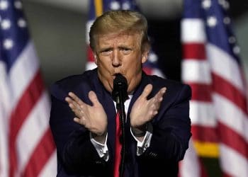 President Donald Trump speaks at a campaign rally Friday, Sept. 25, 2020, in Newport News, Va. (AP Photo/Steve Helber)