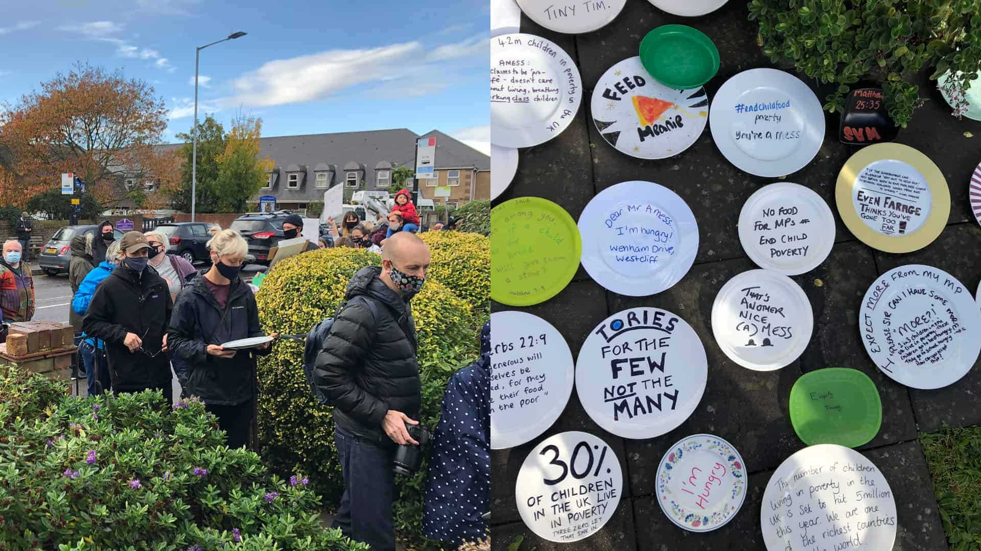 Southend residents stage empty plate protest outside MPs office