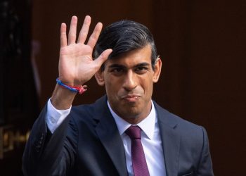 Chancellor of the Exchequer Rishi Sunak outside No 11 Downing Street before heading for the House of Commons to give MPs details of his Winter Economy Plan.