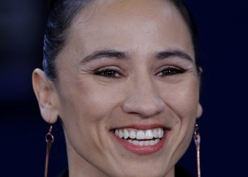 Democratic challenger Sharice Davids talks during a Kansas' 3rd Congressional District debate against Incumbent Republican U.S. Rep. Kevin Yoder Tuesday, Oct. 30, 2018, in Kansas City, Mo. (AP Photo/Charlie Riedel)