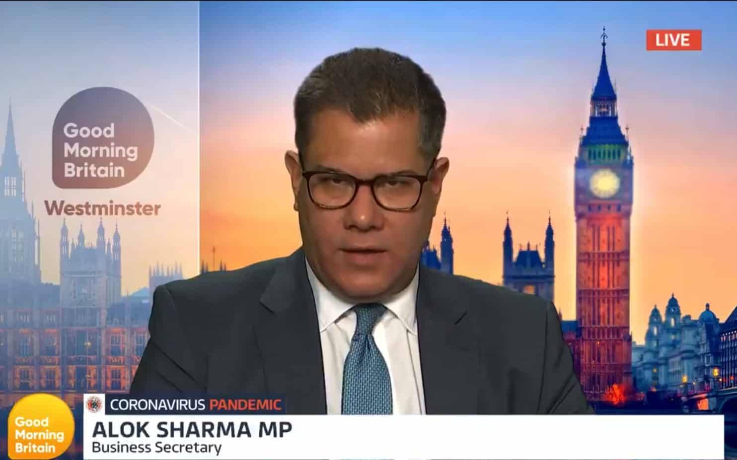 Alok Sharma clashes with Piers Morgan over “honest and accurate” testing figures