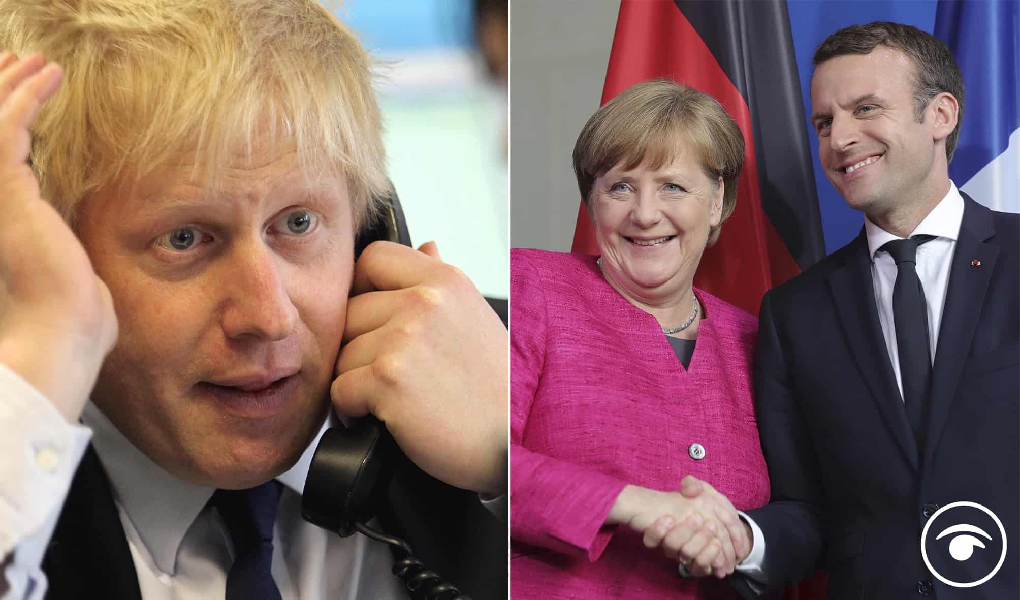 Reactions as Johnson snubbed by Macron and Merkel after requesting phone call