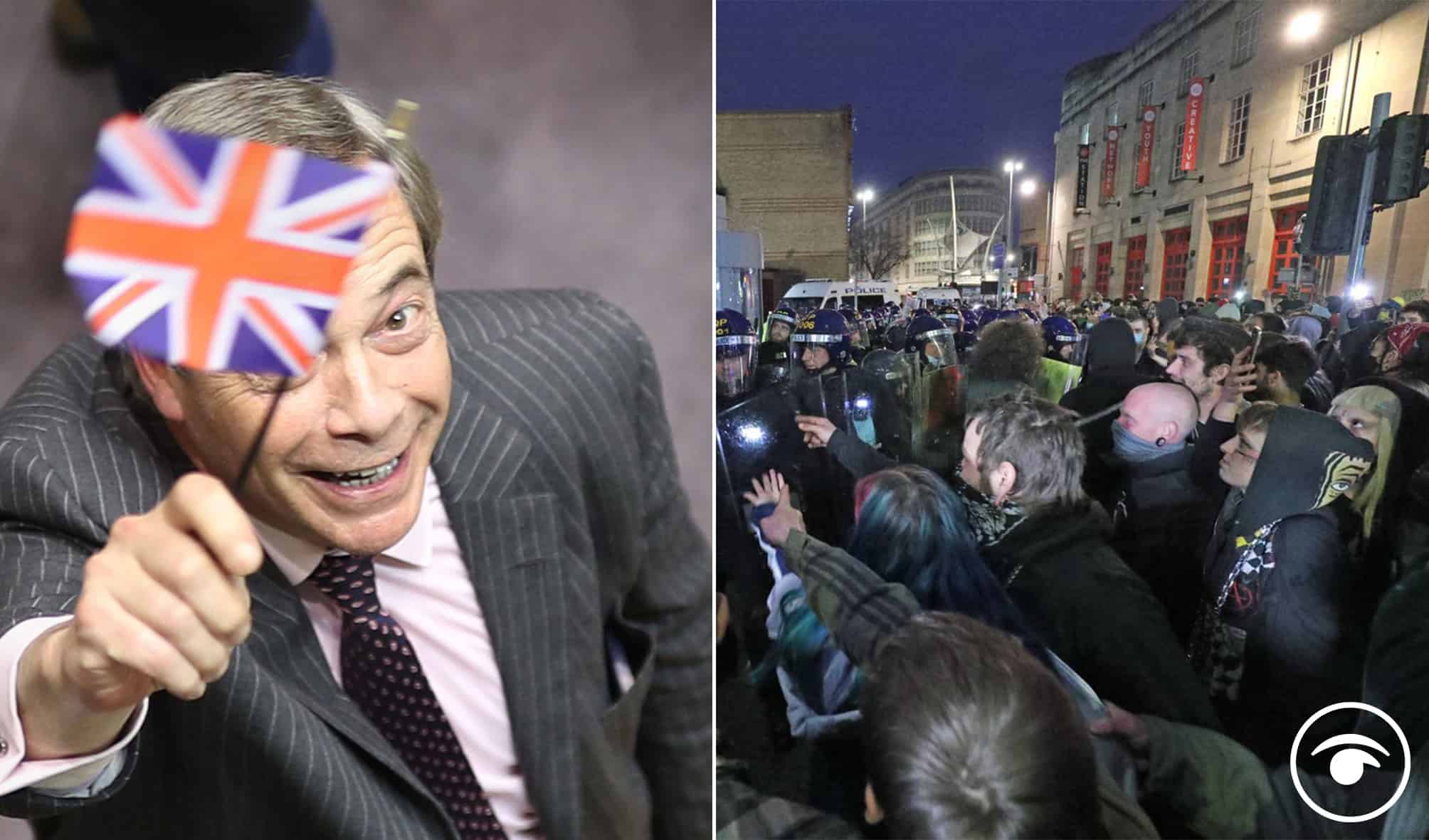 Farage accused of ‘racism’ after blaming Bristol unrest on BLM protesters