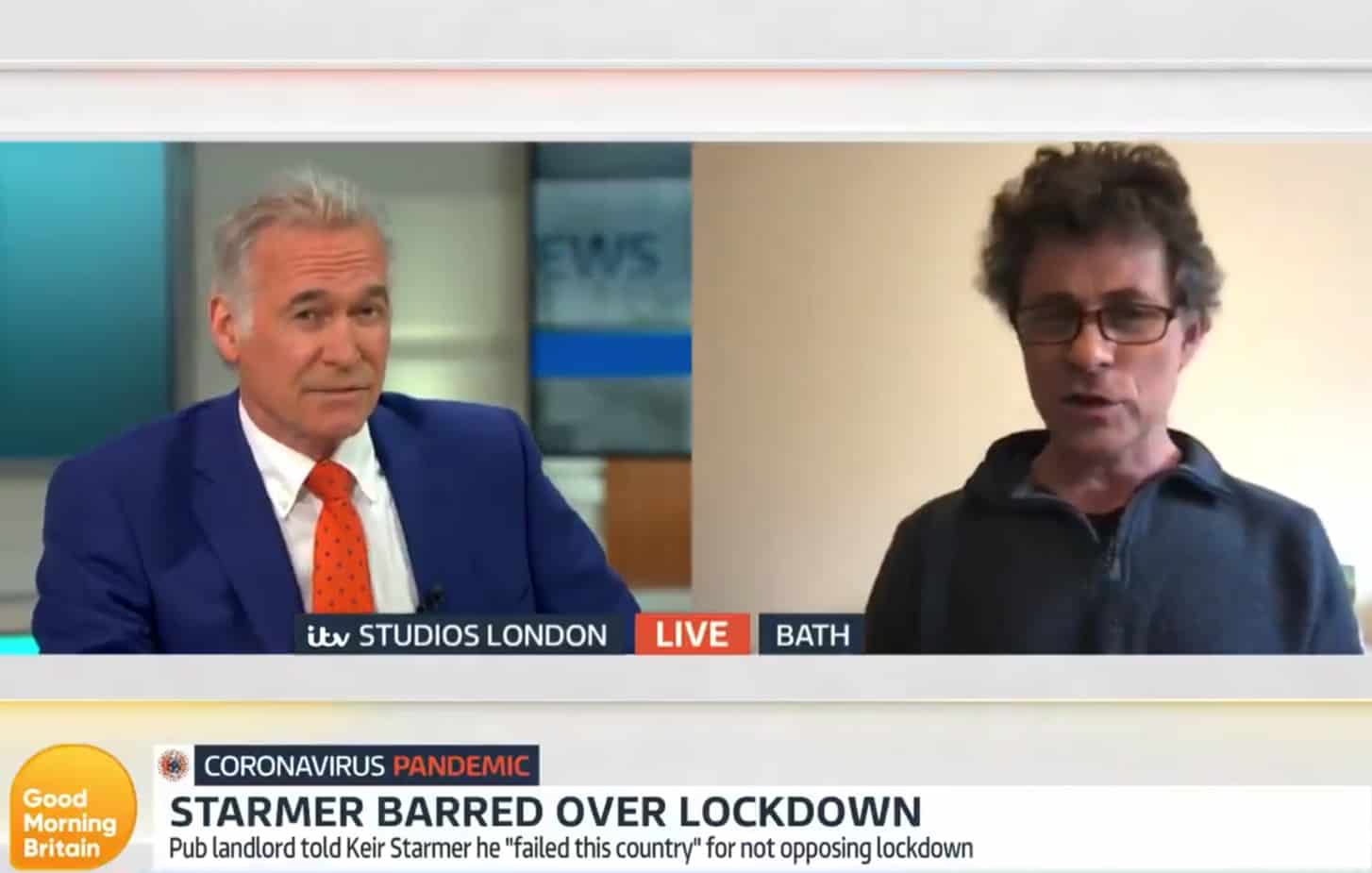 Dr Hilary clashes with anti-lockdown landlord following shouty exchange with Starmer