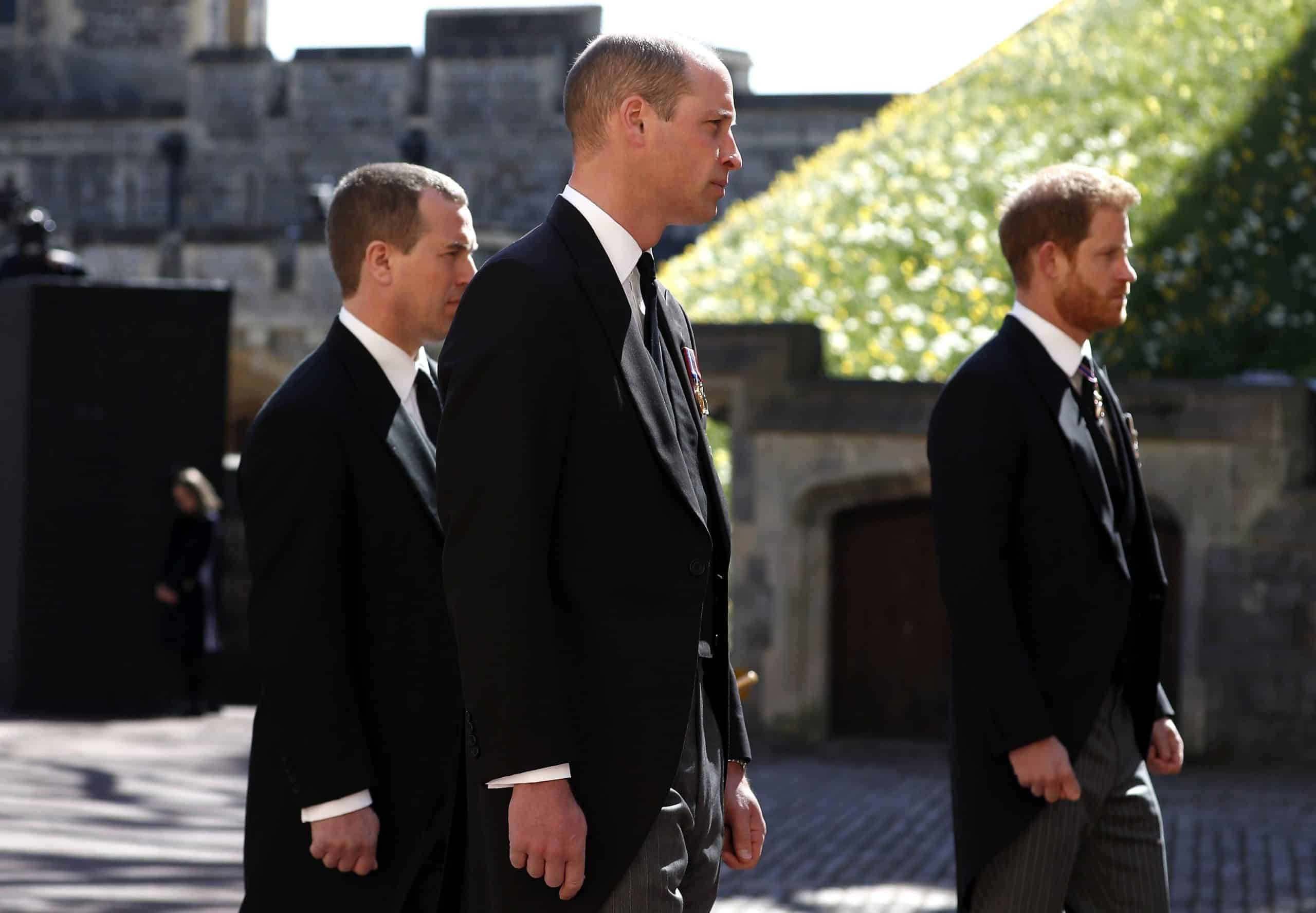 William and Harry seen chatting after Duke of Edinburgh’s funeral