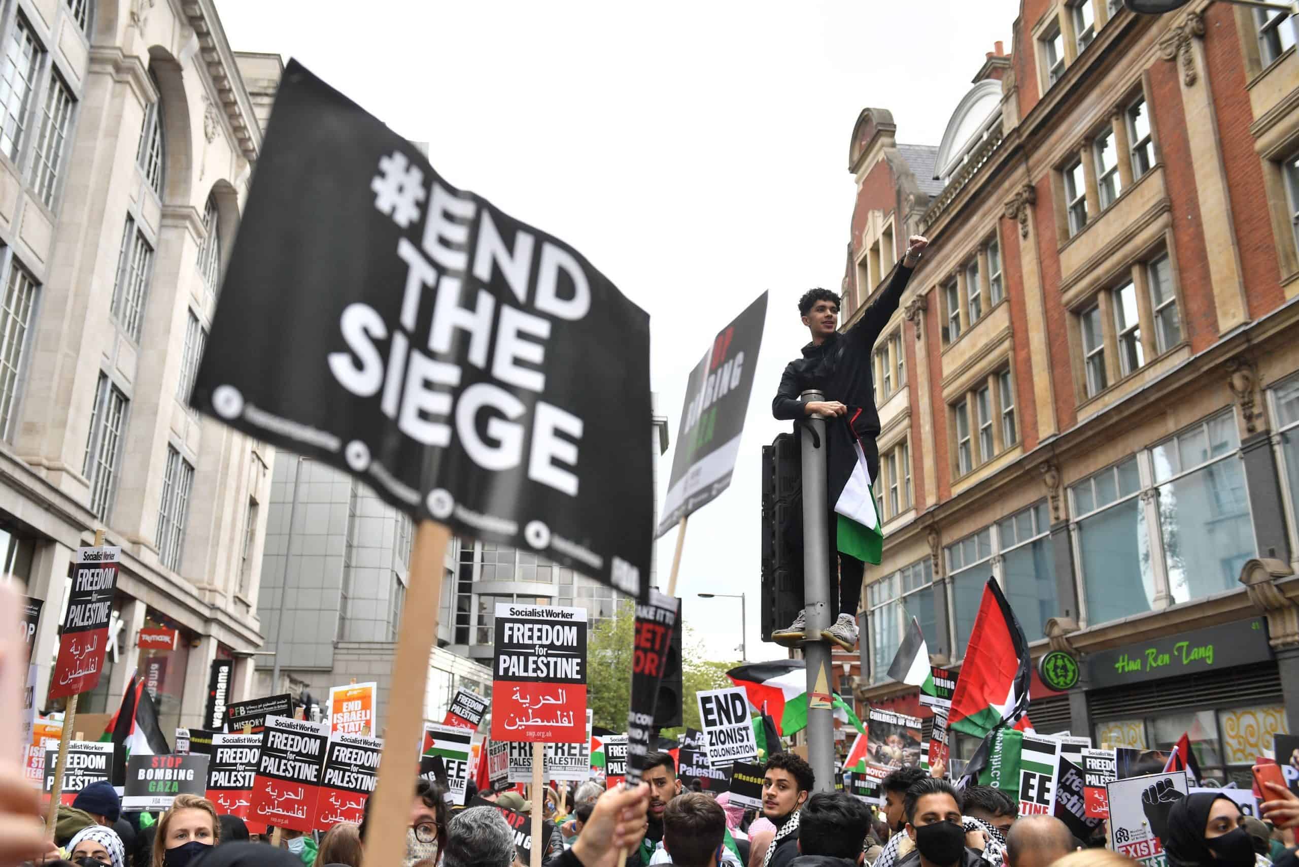 Nine officers injured after pro-Palestine protest in London