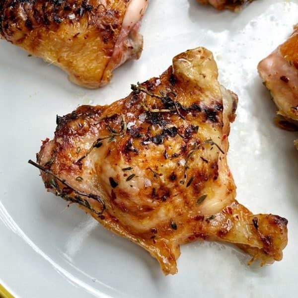 Chicken thighs recipe, with honey, garlic, chilli & thyme