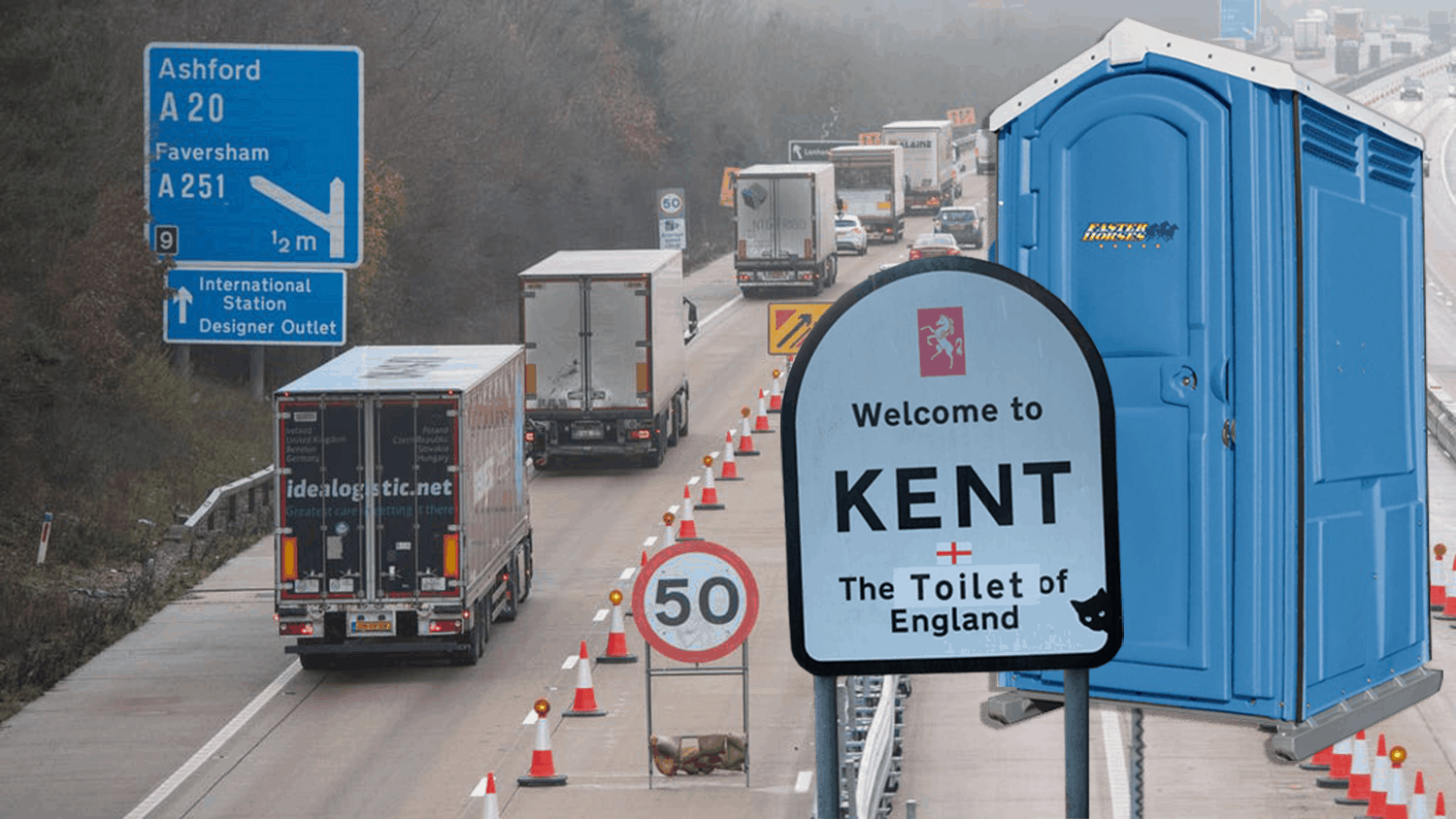 Battle of Portaloo: Lorry drivers in Kent forced to fight over toilets