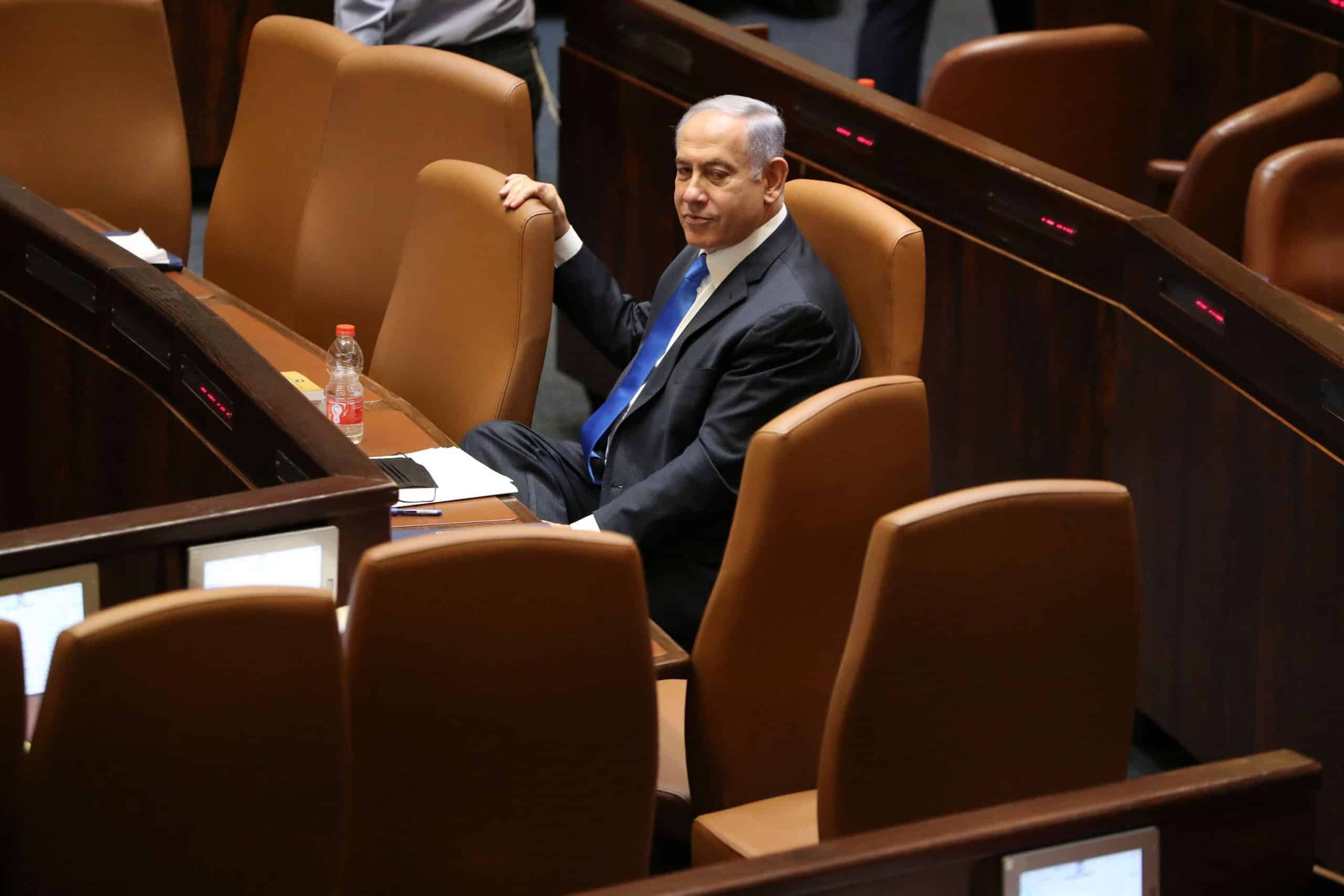 Benjamin Netanyahu sits in silence as his 12-year rule comes to an end