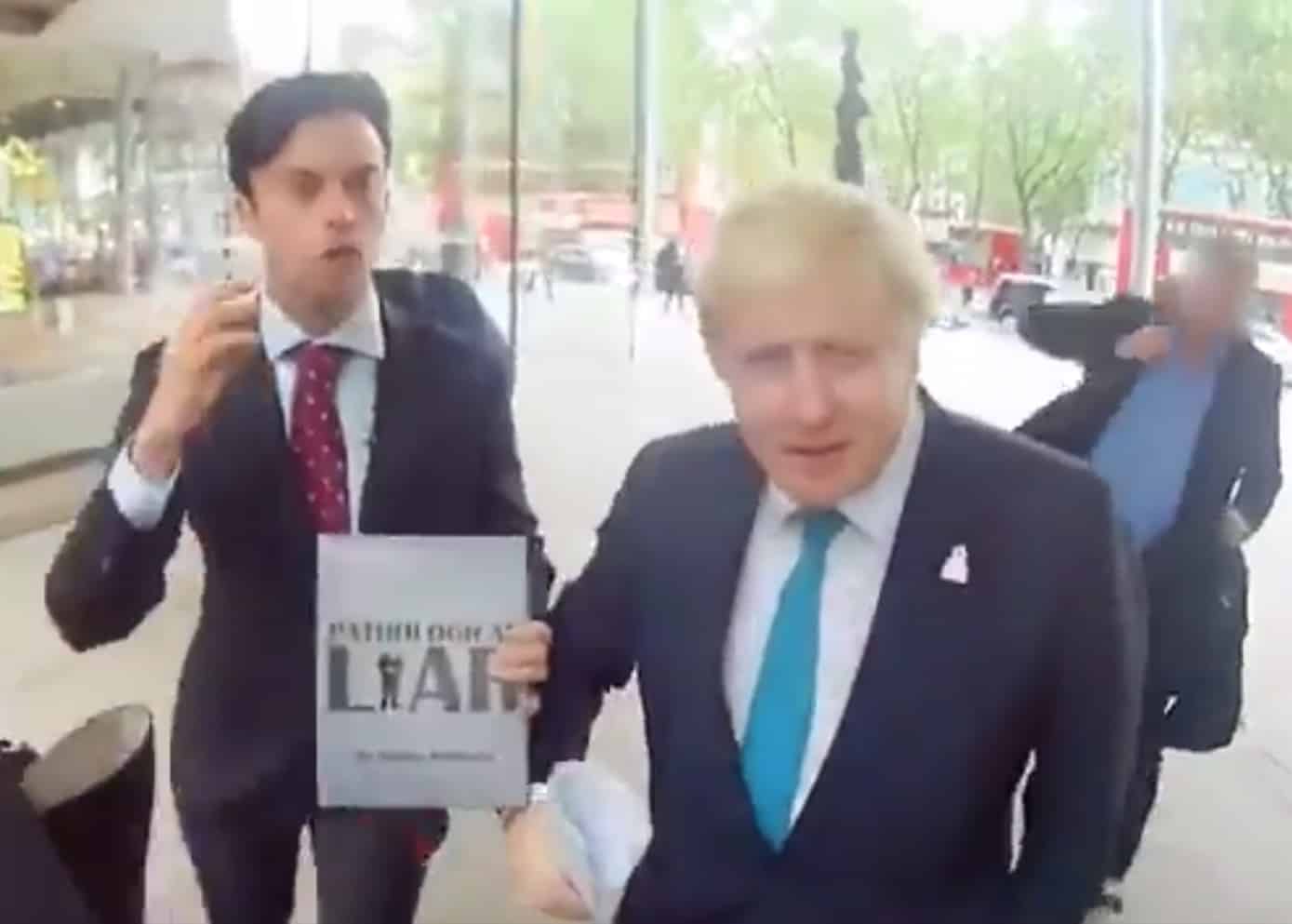 Clip of Boris Johnson being handed ‘pathological liar’ book resurfaces