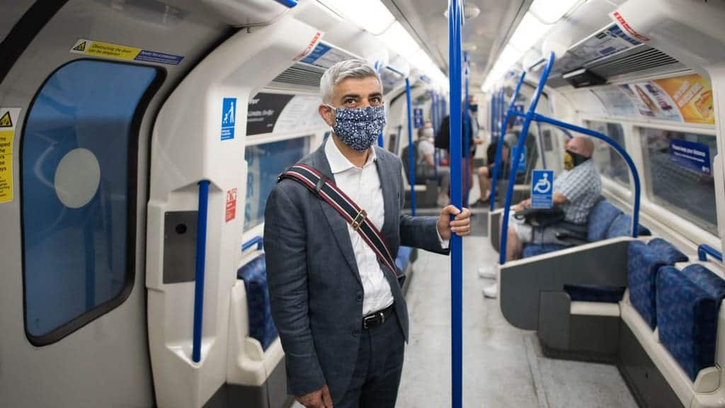 Sadiq Khan says failing to wear a mask on the tube should be a criminal offence