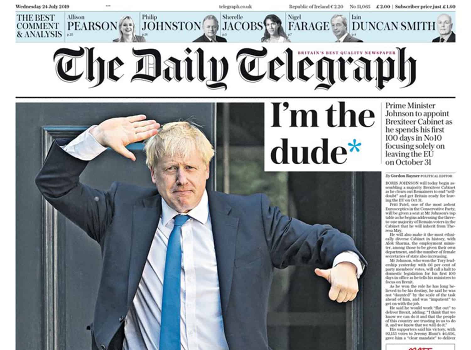 The Telegraph effect: How Johnson’s real boss influenced the government’s Covid policy