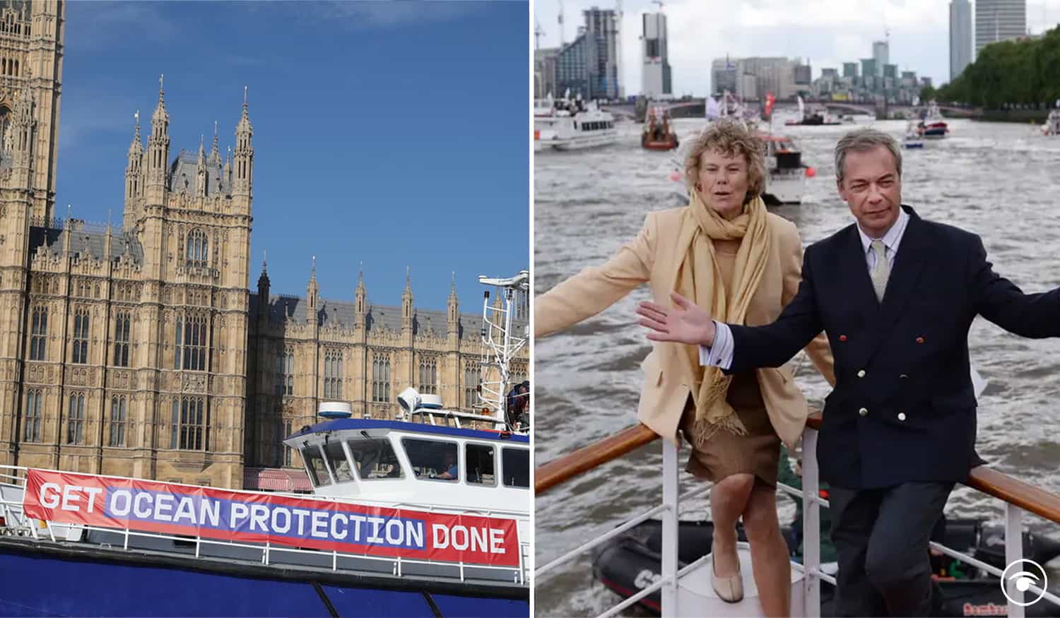 Fishermen and climate activists protest against broken Brexit promises