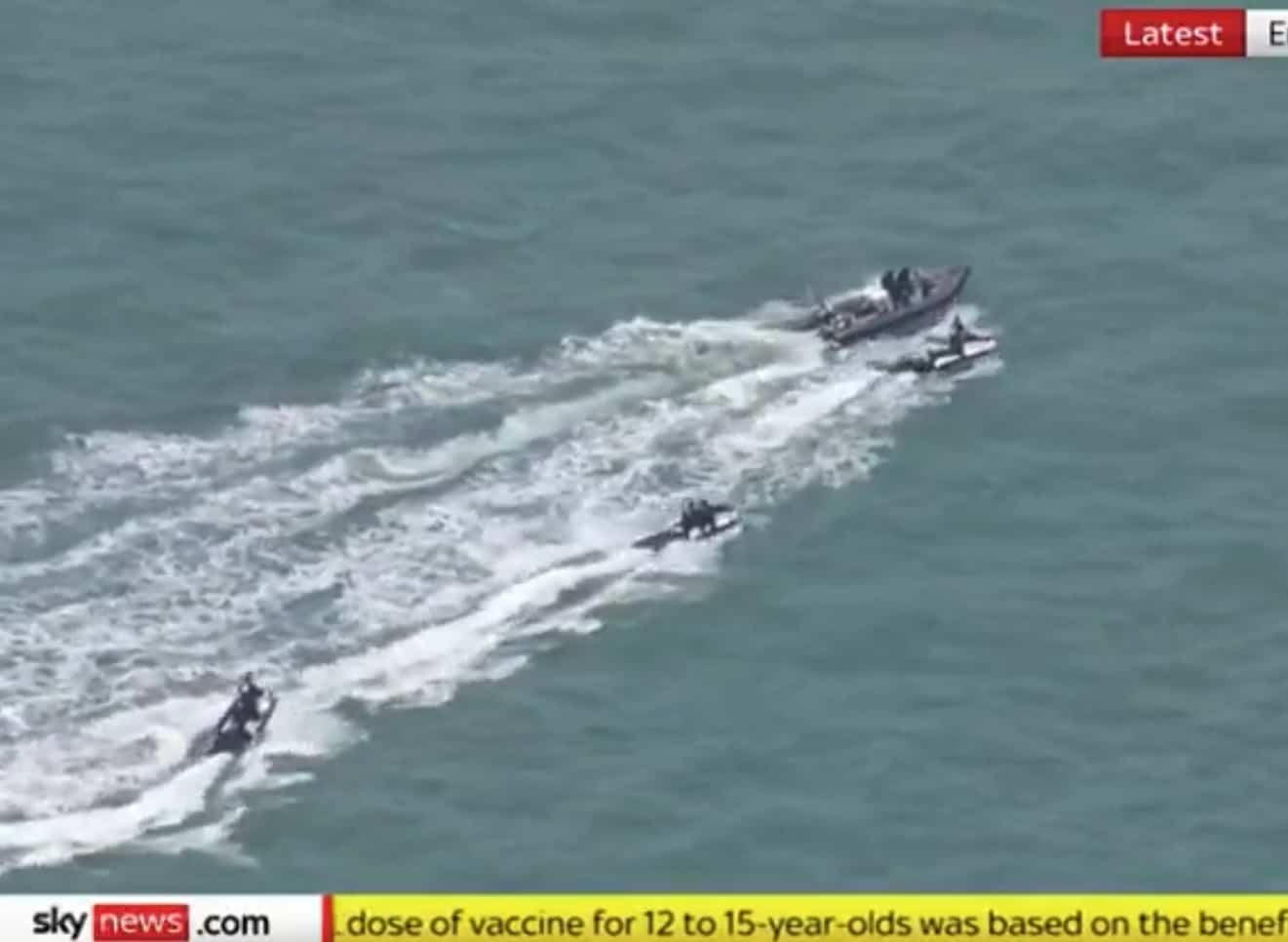 Watch: Border Force carry out ‘pushback drills’ using jet skis to divert dinghies in Channel