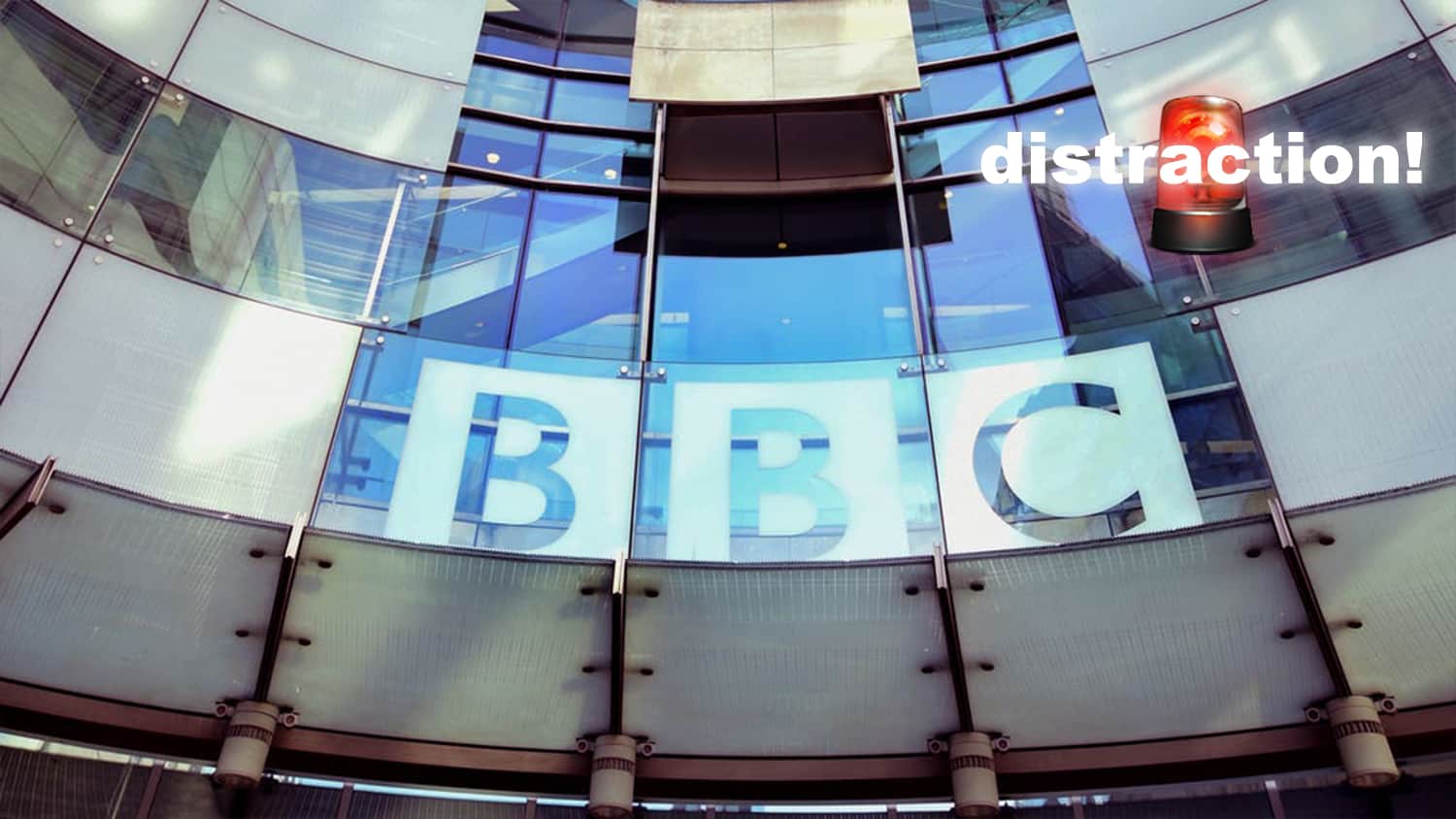 Boris rubbing his hands as everyone kicks off about the BBC