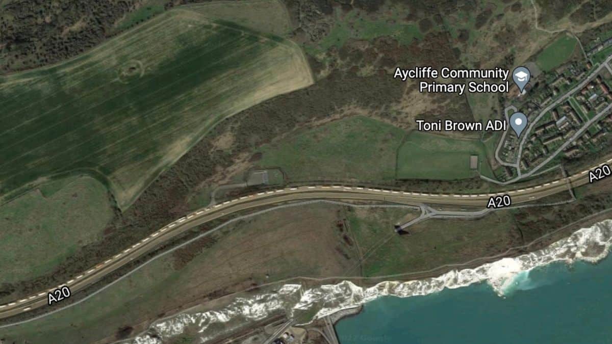 Brexit: Lorry queue at Dover so long you can see it from space