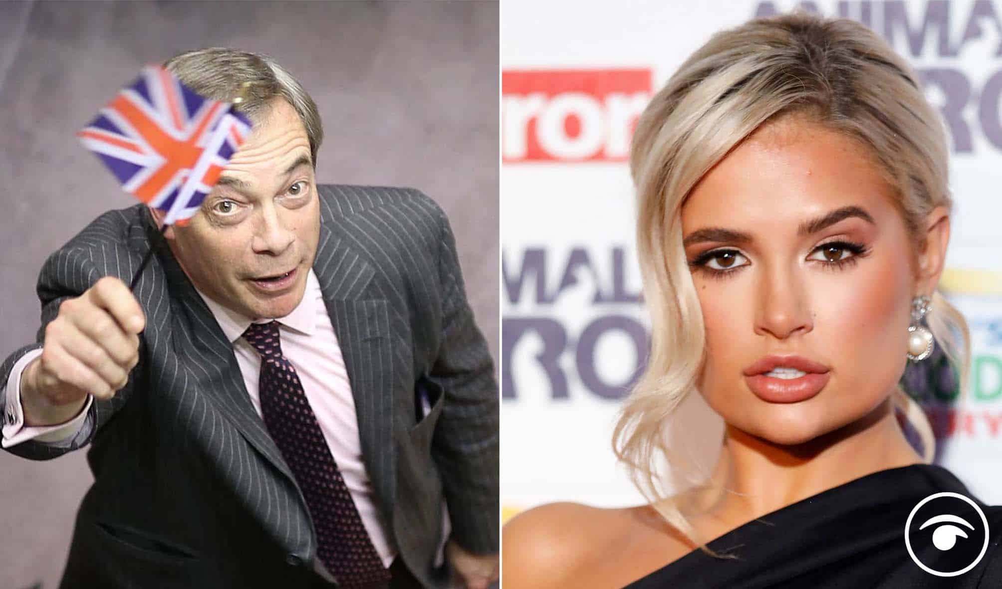 Watch: Parody vid of Molly-Mae controversy as Farage sticks up for her