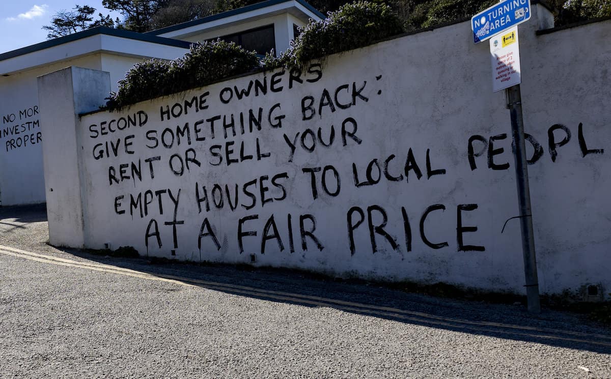 Second-home in Cornwall hit with graffiti – as frustration grows at lack of affordable housing for locals