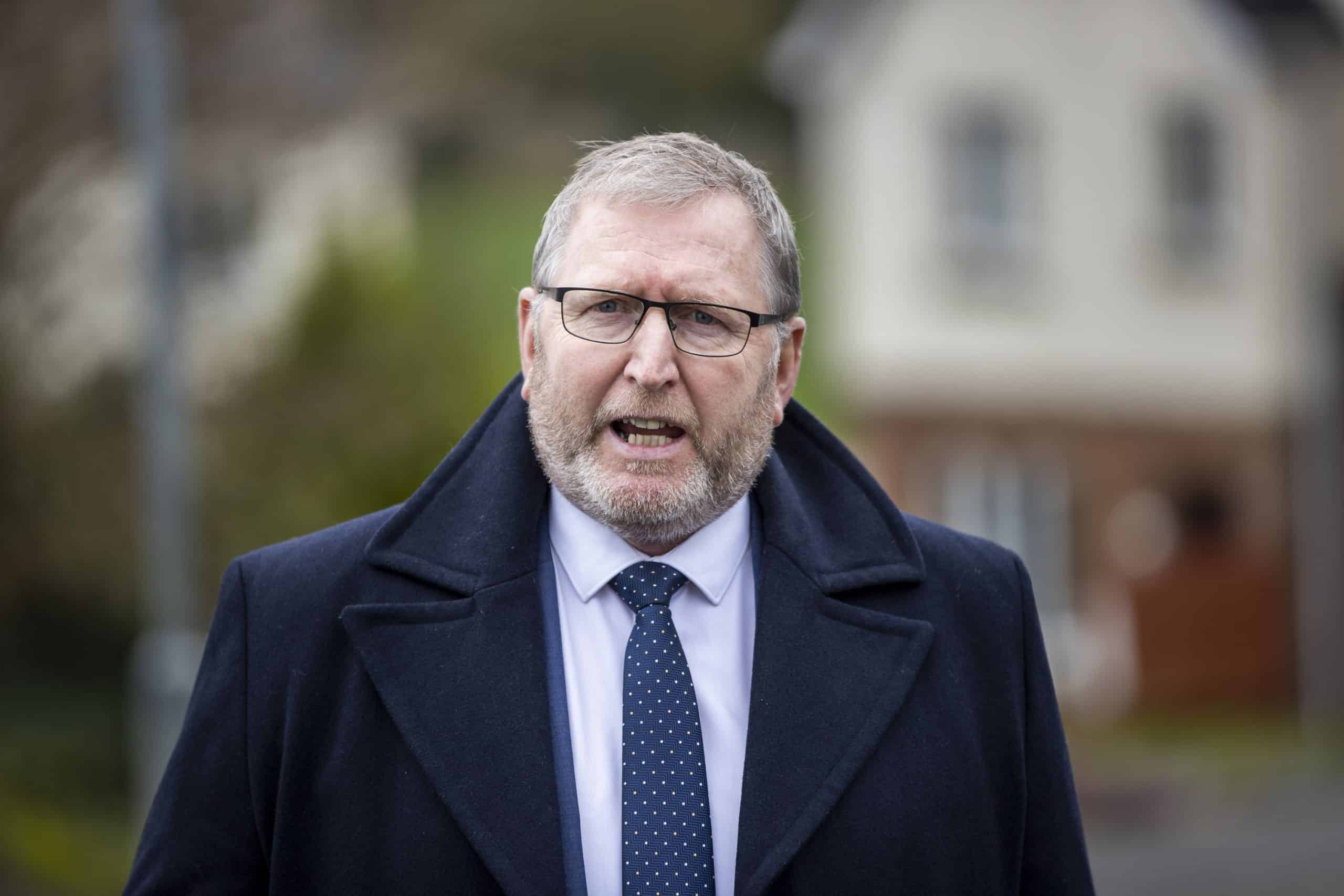 Brexit: Ulster Unionist leader’s office vandalised after he condemns anti-protocol rallies