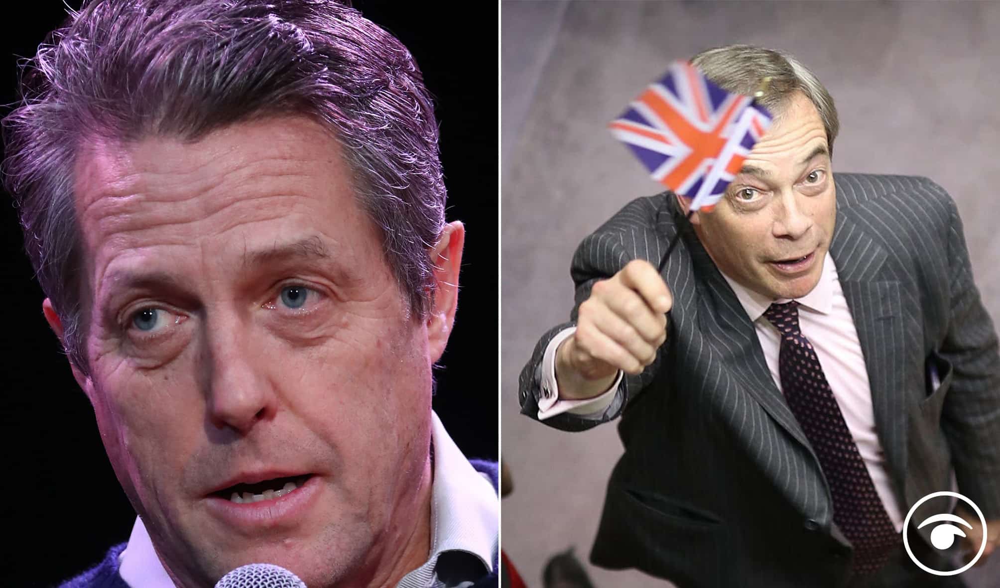 Hugh Grant didn’t hold back with x-rated response to Farage’s plan for net-zero referendum