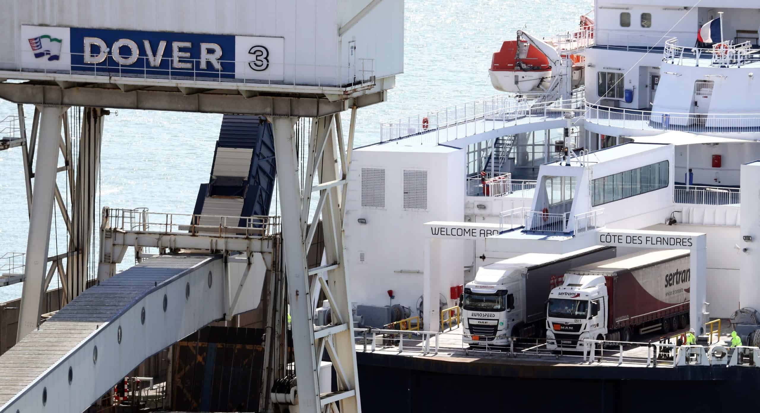 In pics: ‘No sign of Gove’ as traffic chaos hits Dover with lorries waiting for disrupted ferry services