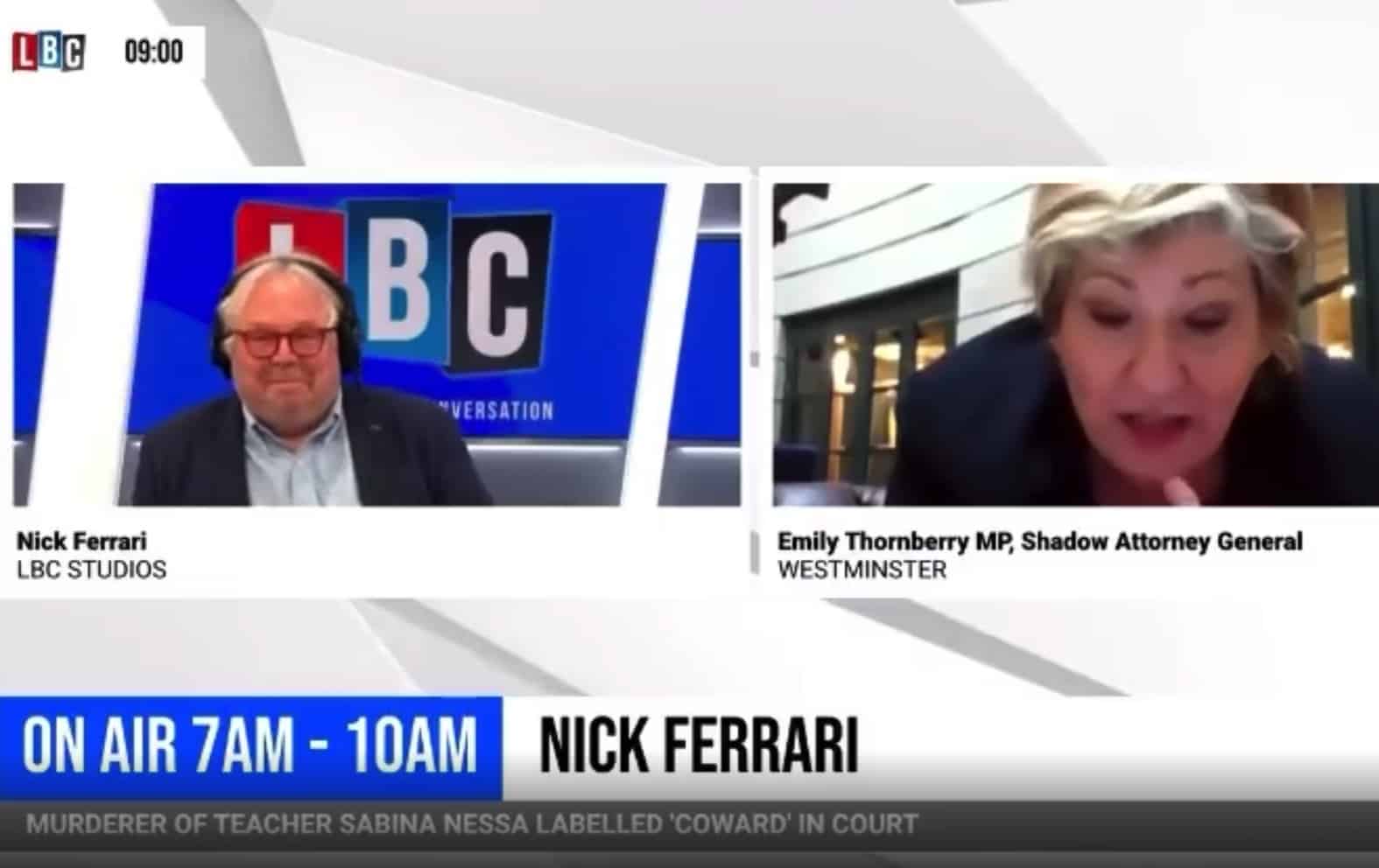 Emily Thornberry has Nick Ferrari in stitches as she nails trans debate