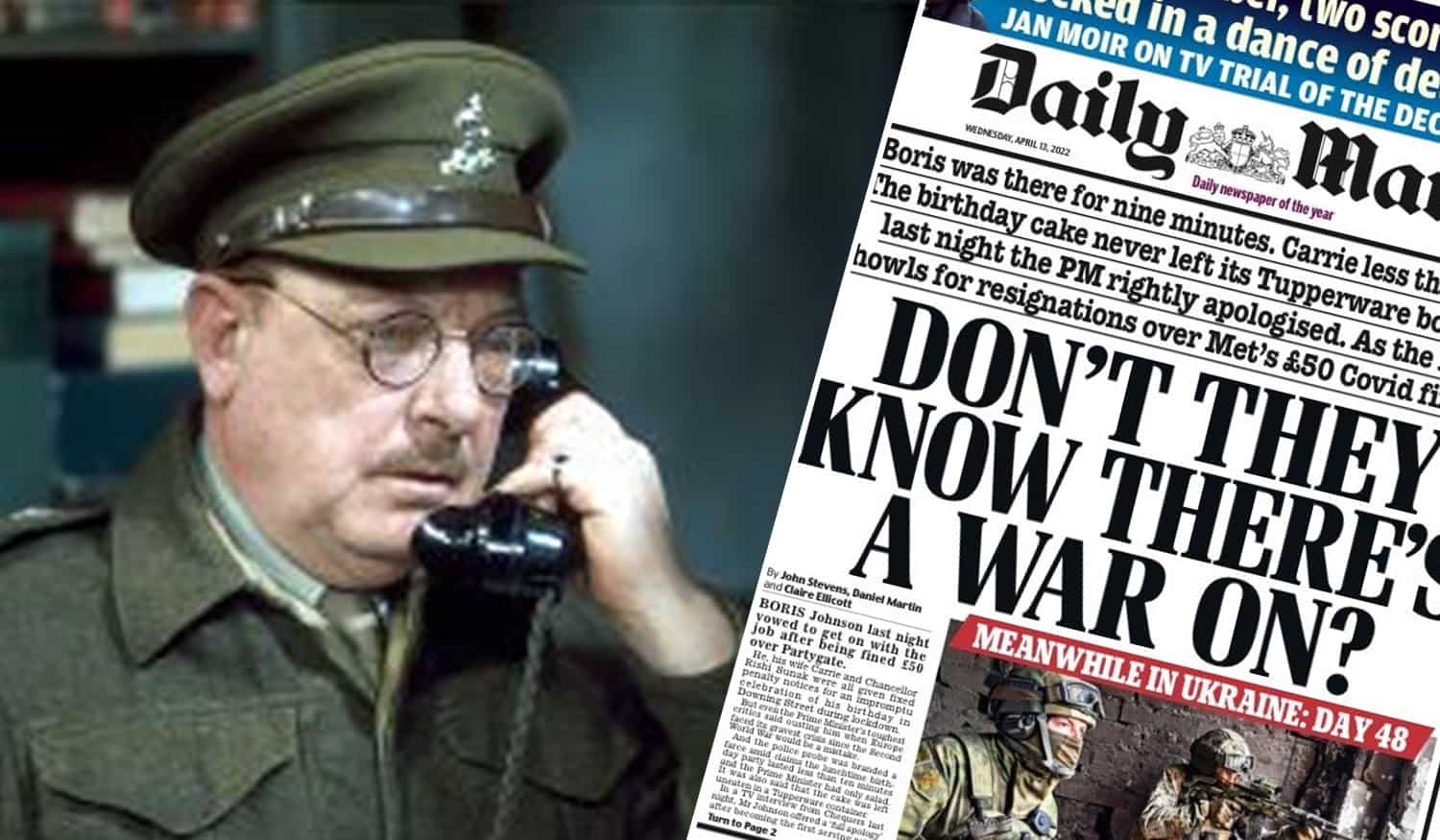 Daily Mail’s Dad’s Army front cover goes viral as they defend PM over Partygate