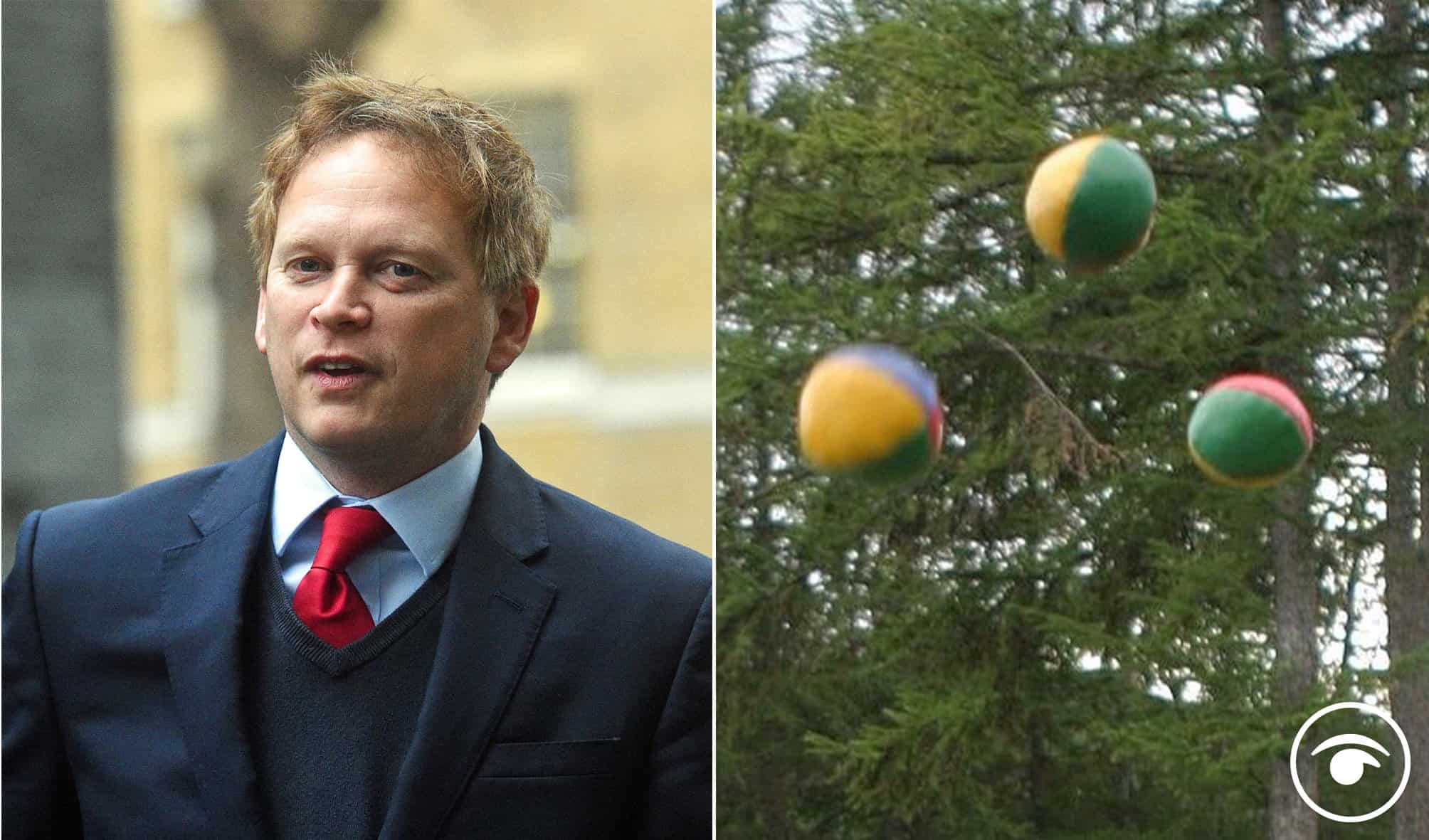 Shapps’ dept spent thousands in taxpayers’ cash on juggling and it’s too similar to Thick of It scene