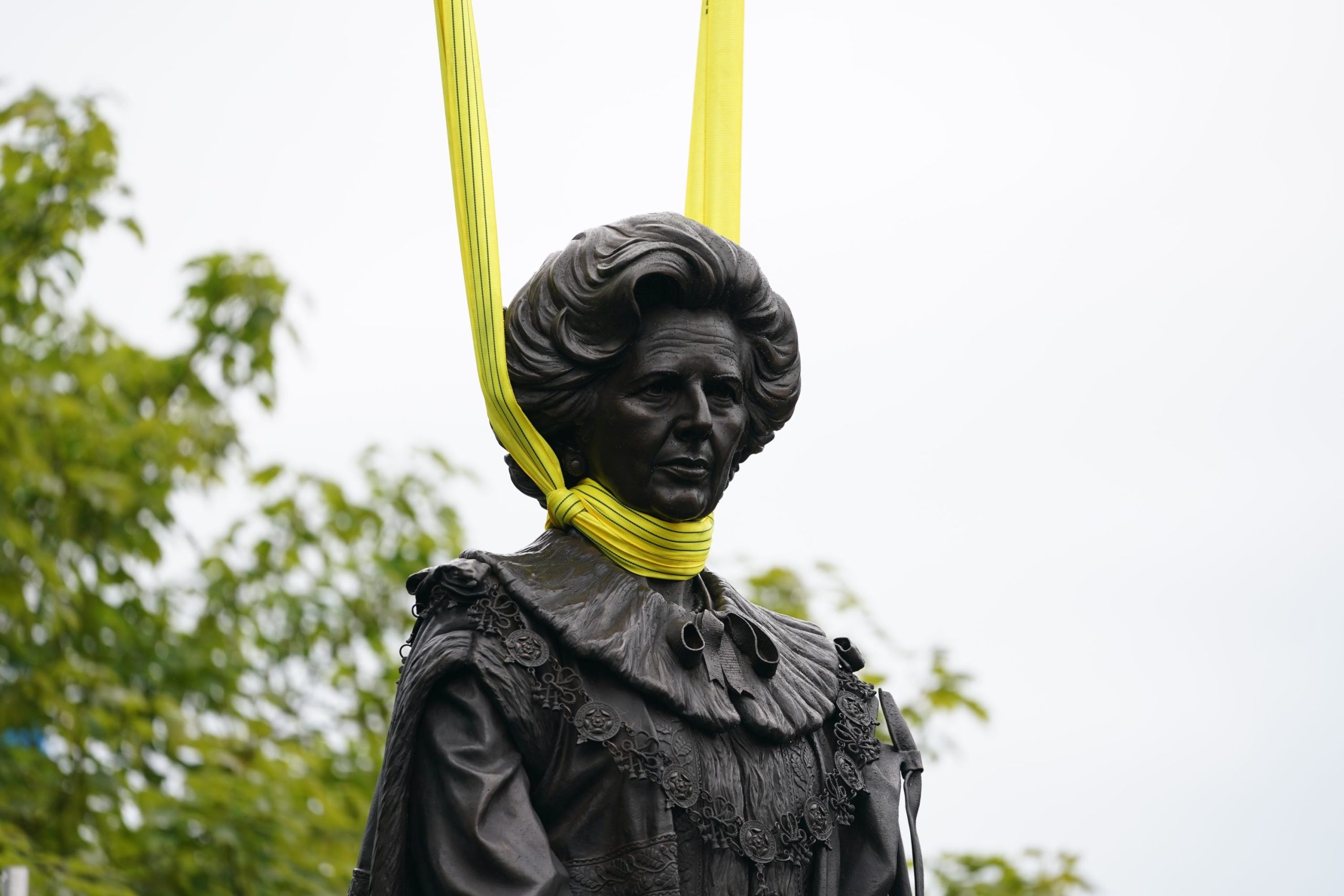 Thatcher statue vandalised again, weeks after egging